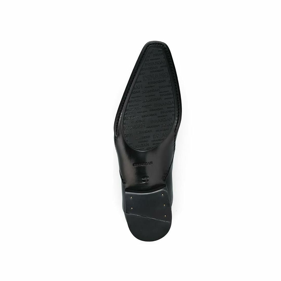 マグナーニ メンズ ドレスシューズ ミクストメディア オックスフォードブラック12