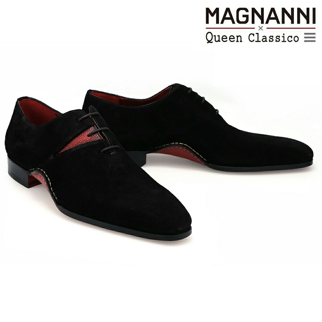 マグナーニ メンズ ドレスシューズ ミクストメディア スエード 