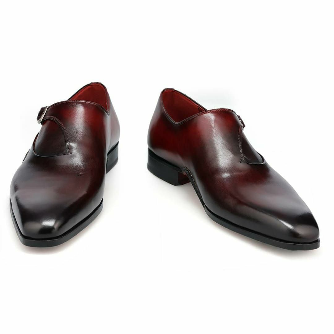 マグナーニ メンズ ドレスシューズ スリングバック ブラウン2