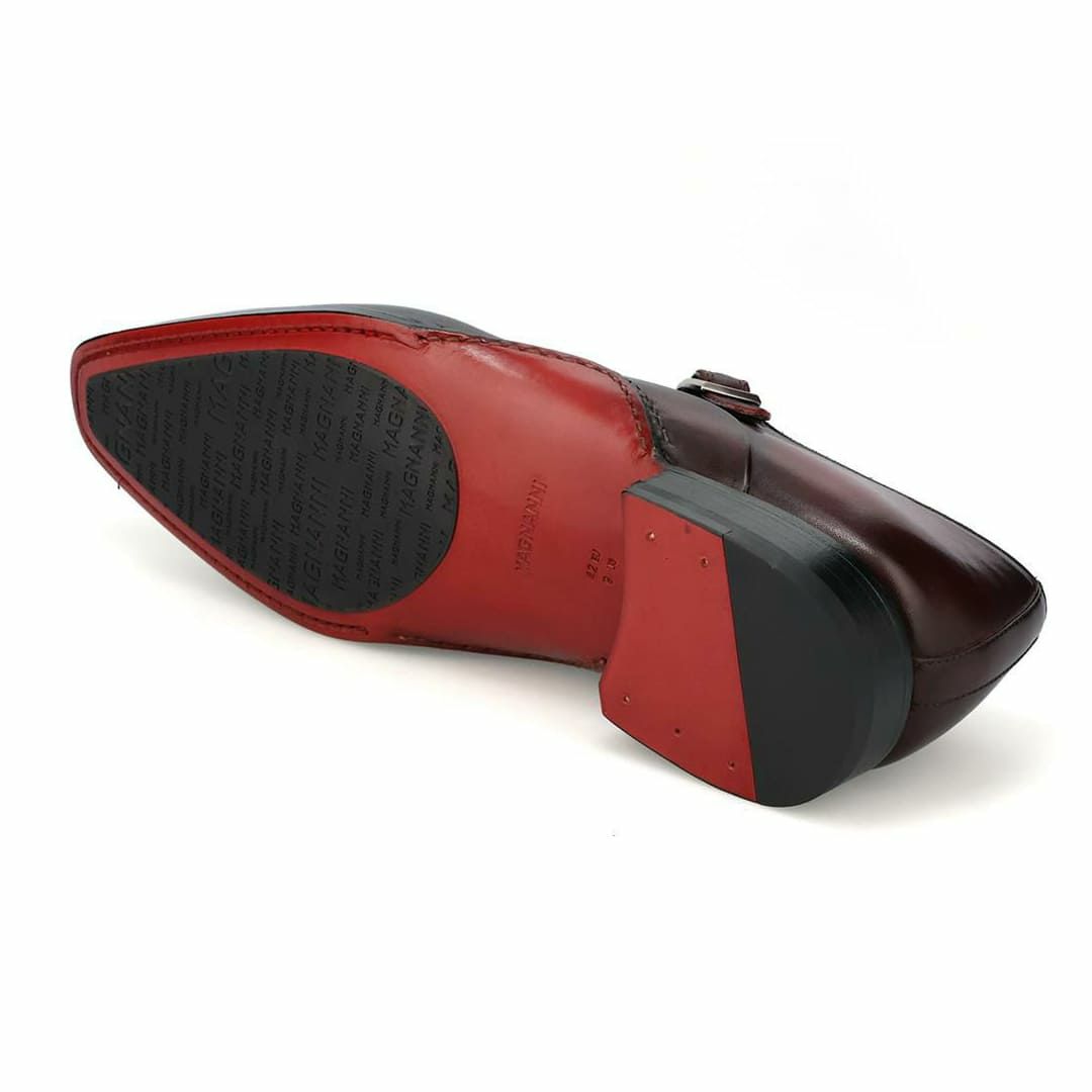 マグナーニ メンズ ドレスシューズ スリングバック ブラウン6