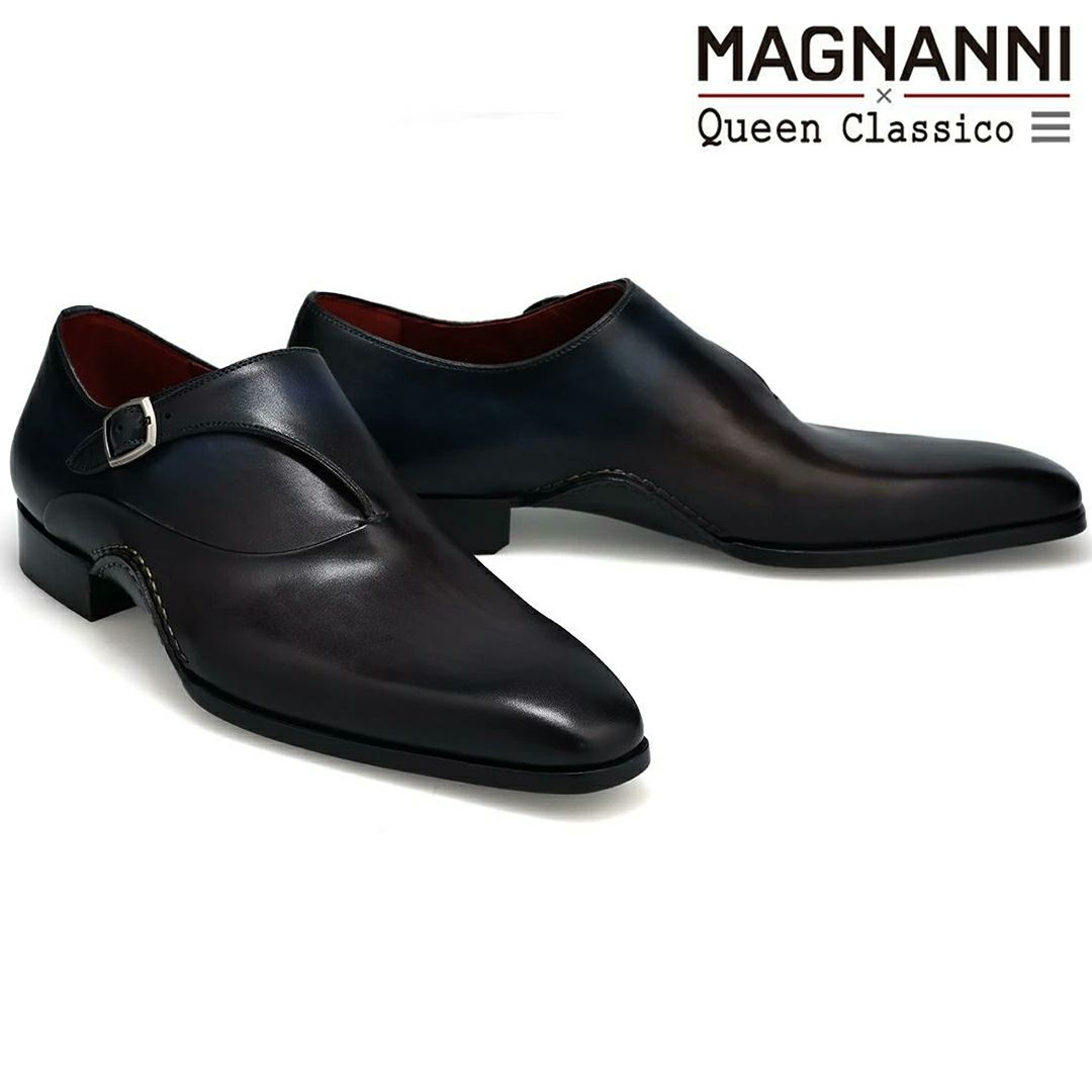 マグナーニ メンズ ドレスシューズ スリングバックブラック
