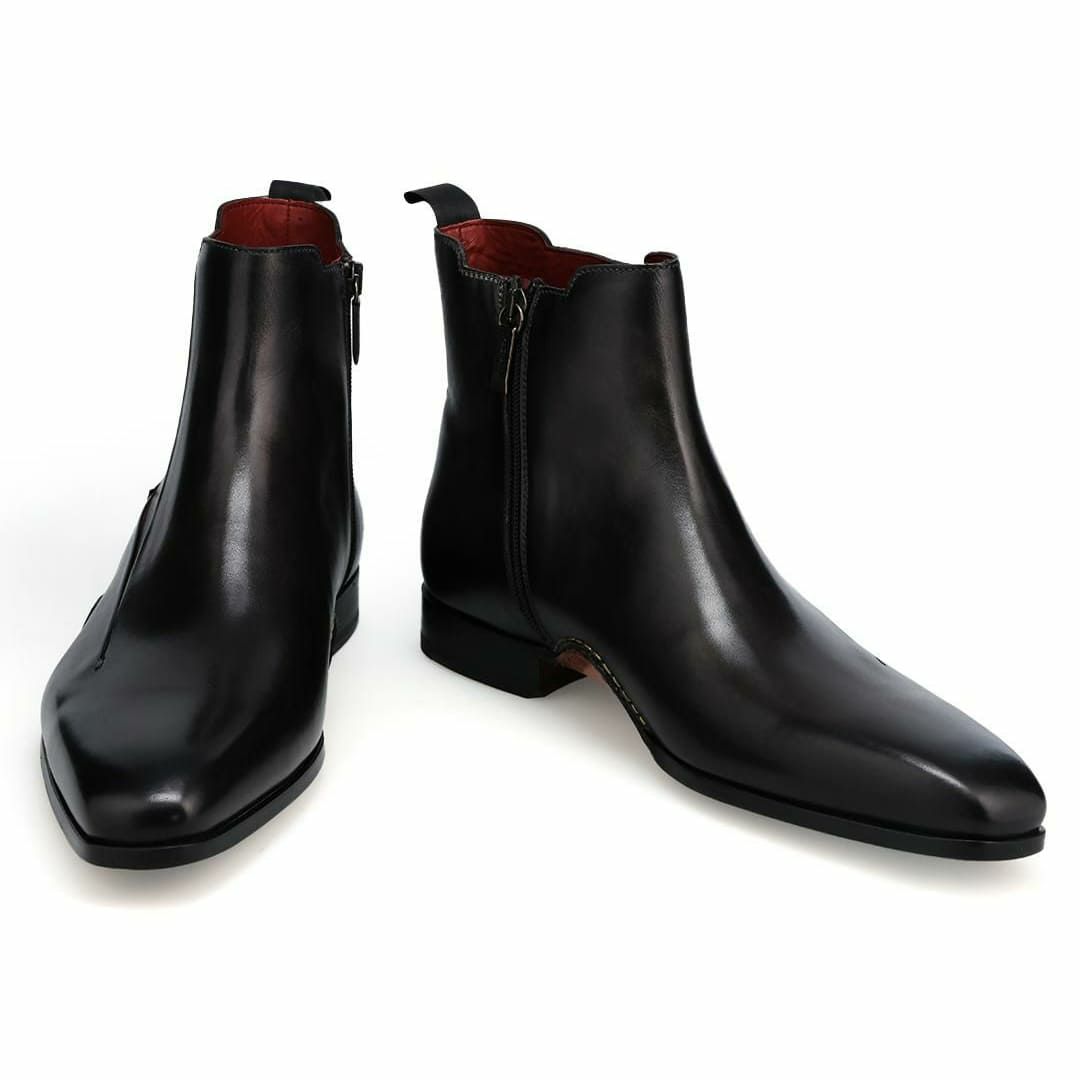 マグナーニ メンズ ドレスシューズ チェルシーブーツ ブラック2