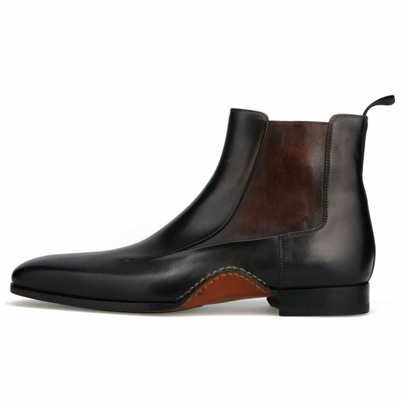 マグナーニ メンズ ドレスシューズ チェルシーブーツ ブラック3