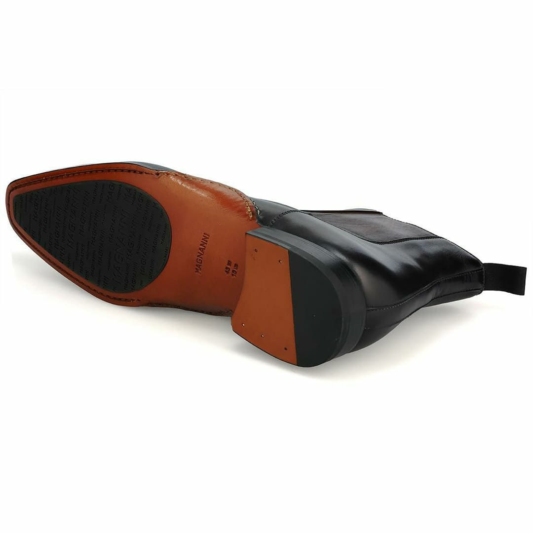 マグナーニ メンズ ドレスシューズ チェルシーブーツ ブラック5