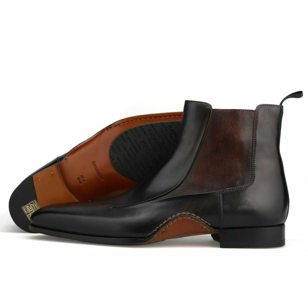 マグナーニ メンズ ドレスシューズ チェルシーブーツ ブラック9