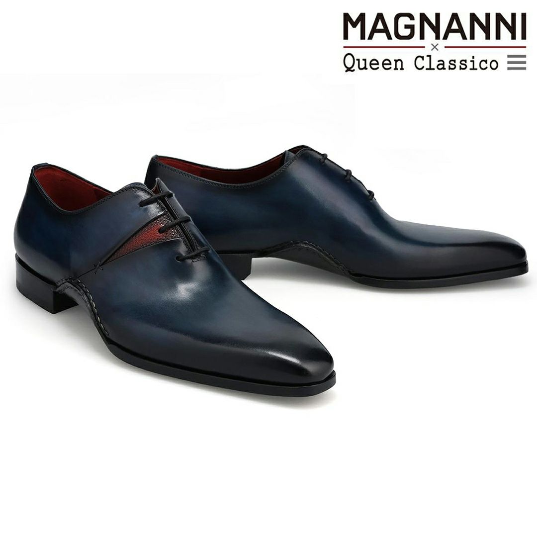 マグナーニ メンズ ドレスシューズ ミクストメディア ホールカット