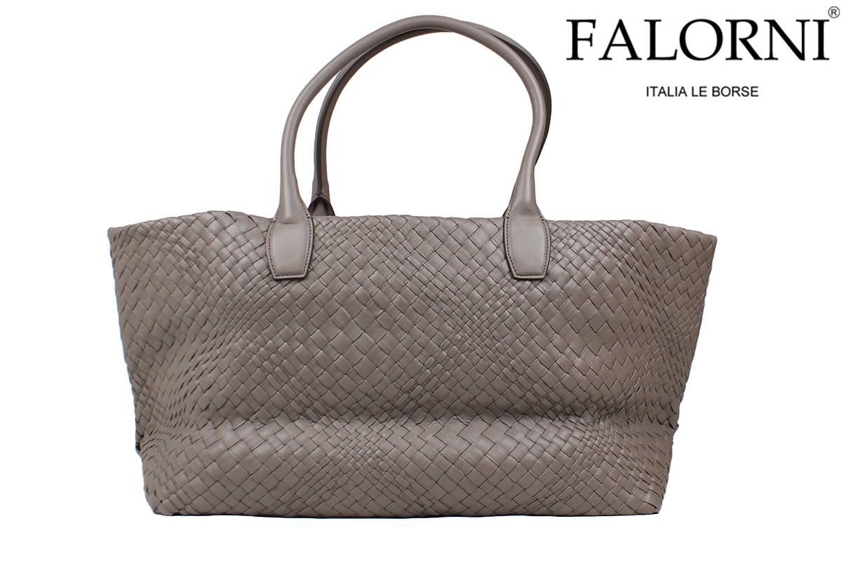 ファロルニ バッグ トートバッグ グレージュ イタリア製 FALORNI f14  
