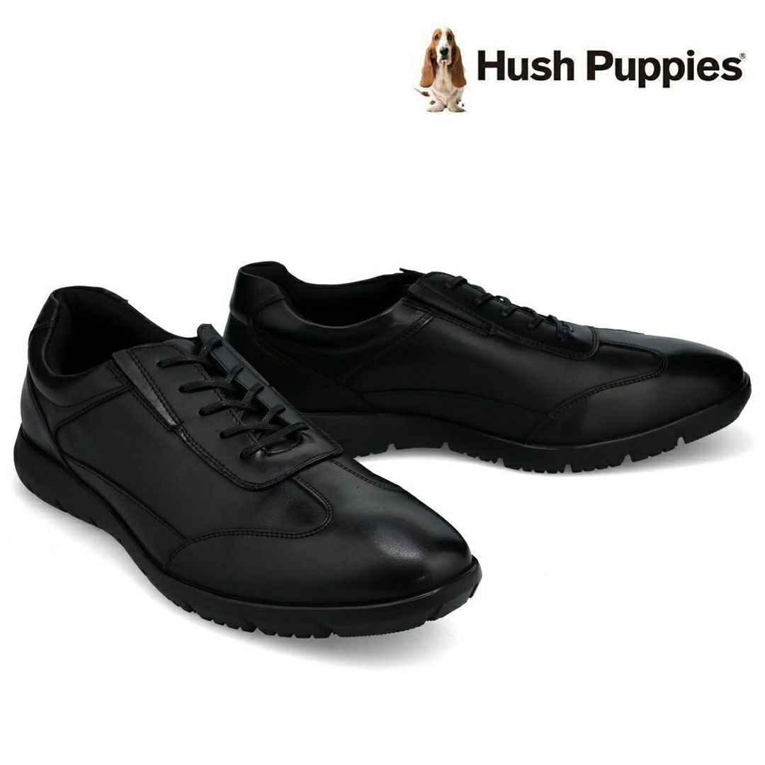 ハッシュパピー メンズ カジュアルシューズ レザースニーカー M-7123T ブラック1