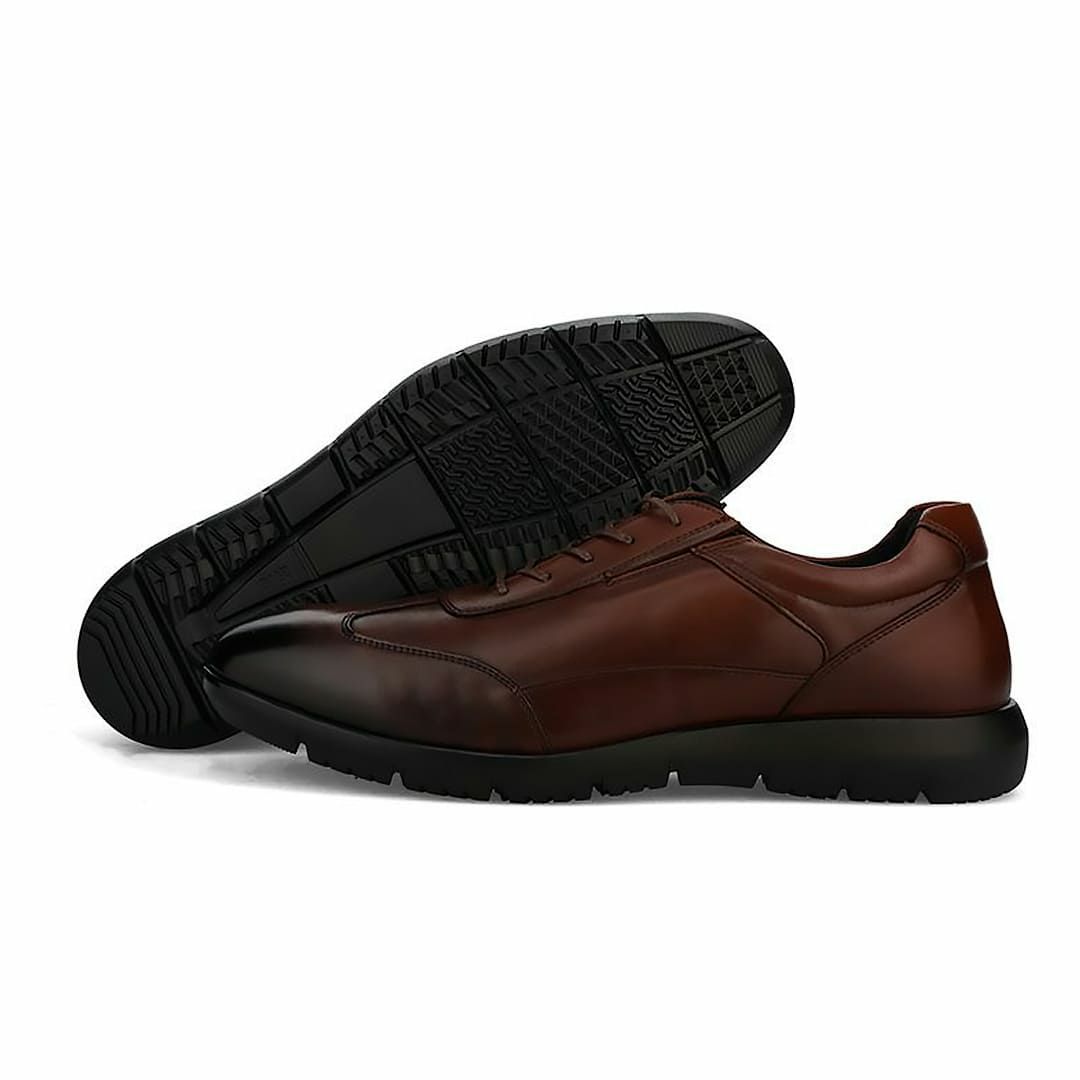 ハッシュパピー メンズ カジュアルシューズ レザースニーカー M-7123T ネイビー4