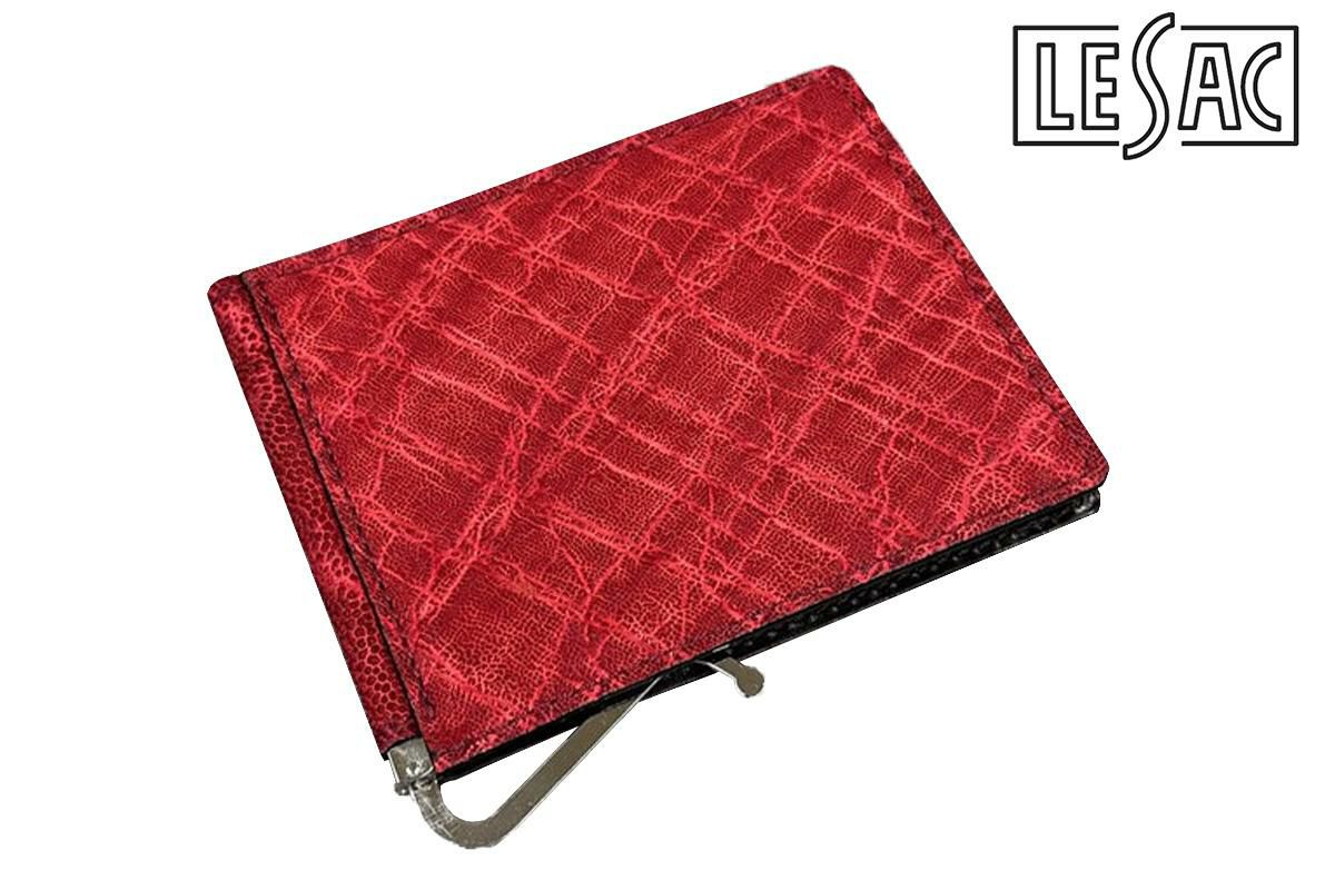 レザック バッグ エレファント札ばさみ レッド 国産