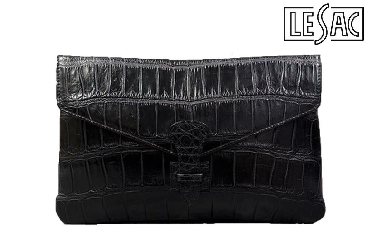 最高品質クロコダイル型押しクラッチバッグブラックメンズ 最高品質クロコダイル型押しクラッチバッグブラックメンズ