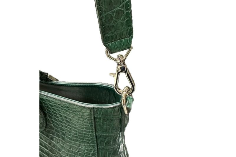  レザック バッグ クロコ トートバッグ CALON グリーン 国産(日本製) 5