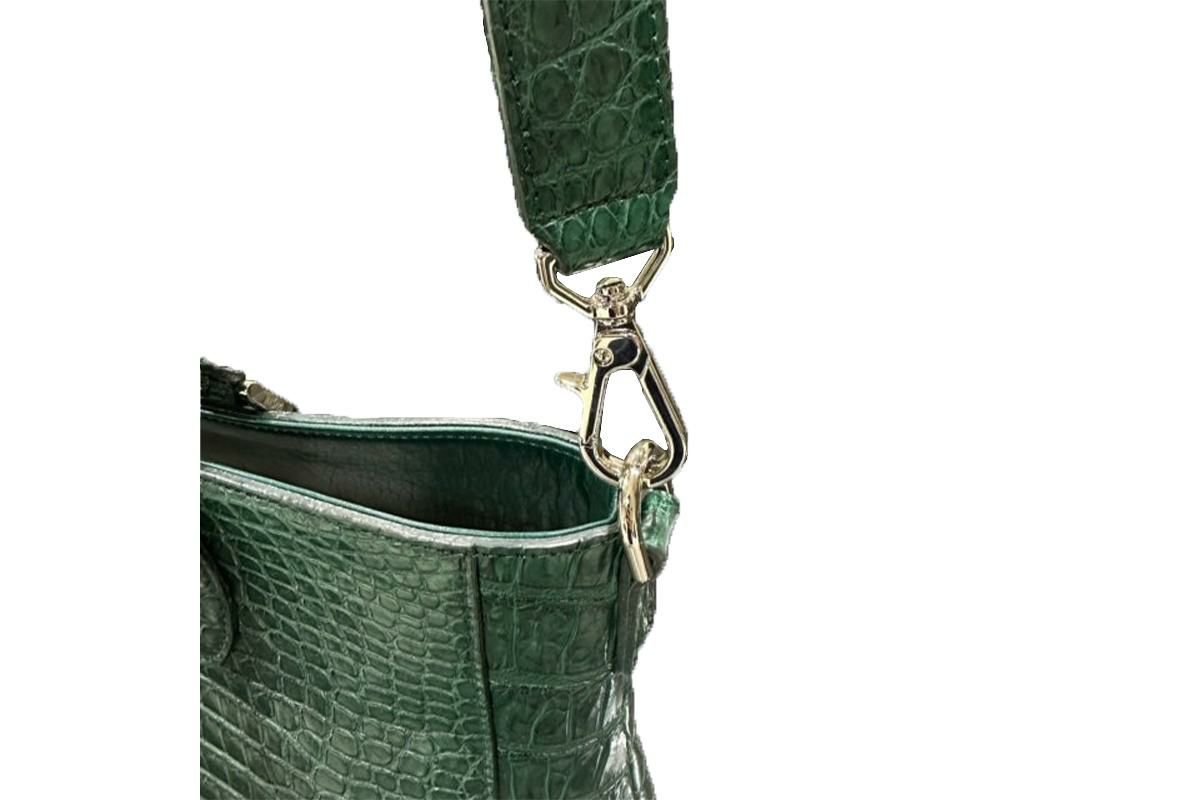  レザック バッグ クロコ トートバッグ CALON グリーン 国産(日本製) 5