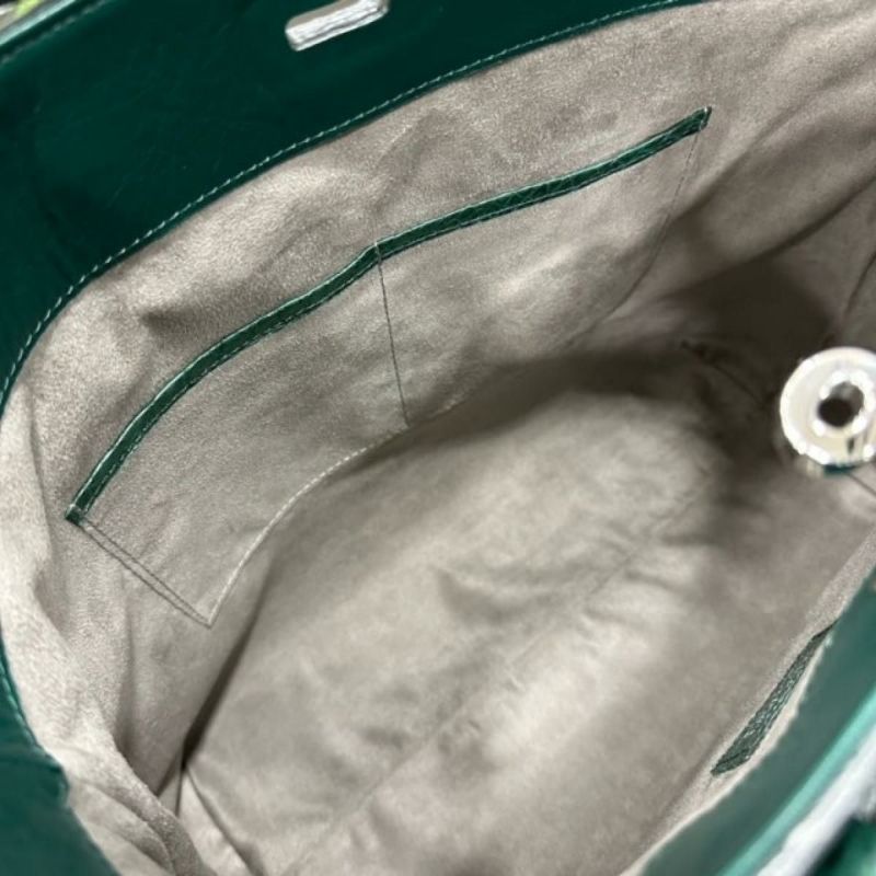  レザック バッグ クロコ トートバッグ CALON グリーン 国産(日本製) 7