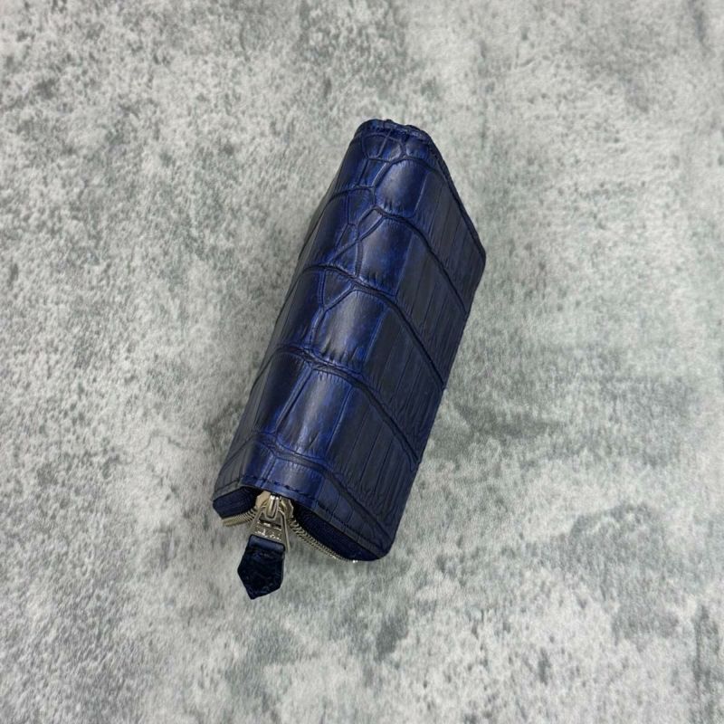 レザック バッグ ワニ革ミドルウォレット アンティークネイビー 国産(日本製) 4