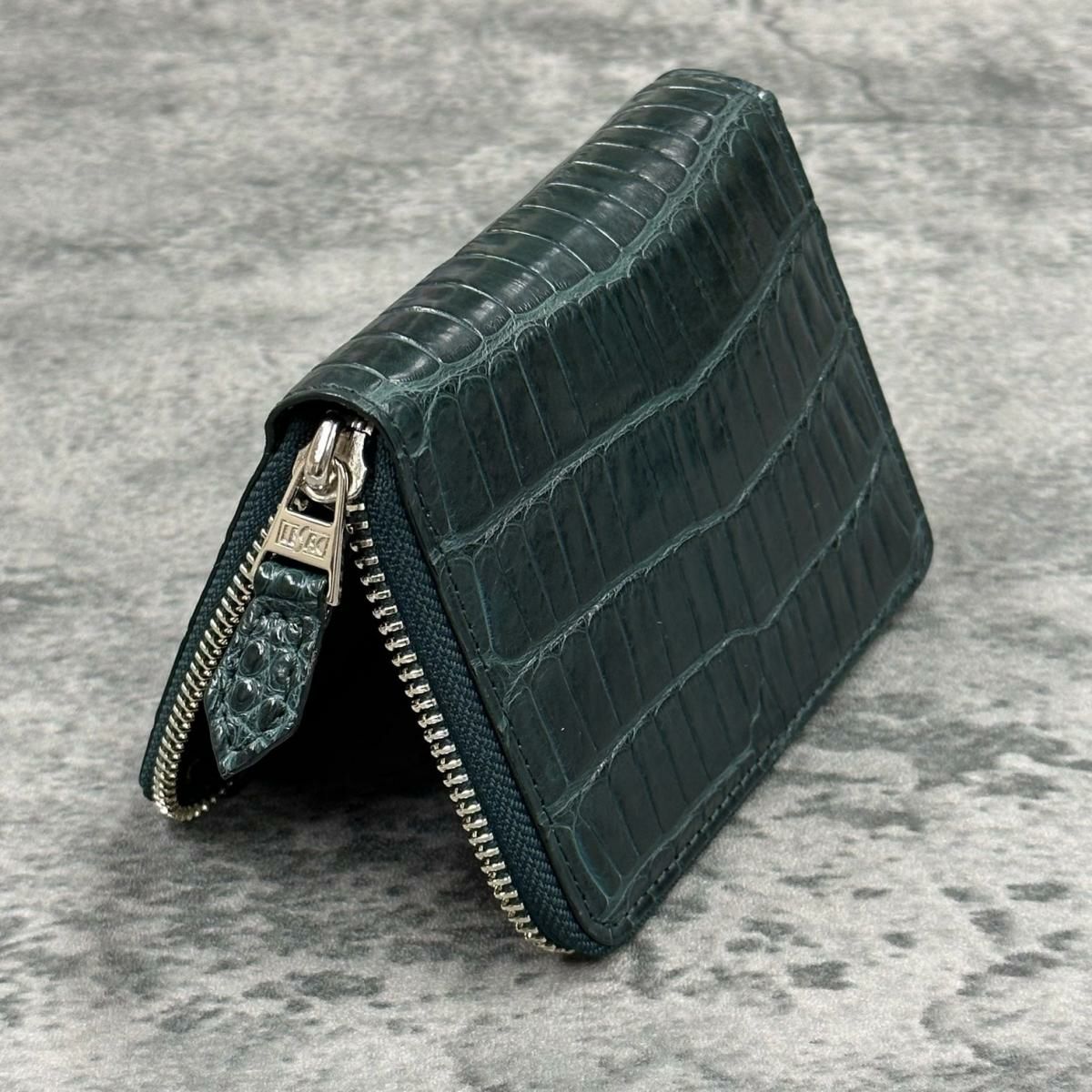 レザック バッグ ワニ革ミドルウォレット グリーン 国産(日本製)3