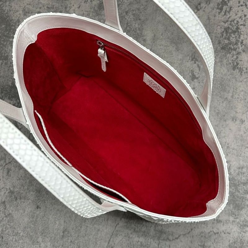 レザック バッグ パイソン トートバッグ ホワイト 国産(日本製)7