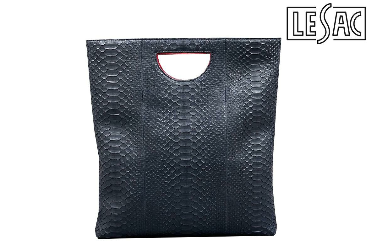 レザック バッグ パイソン トートバッグ ネイビー 国産(日本製) 