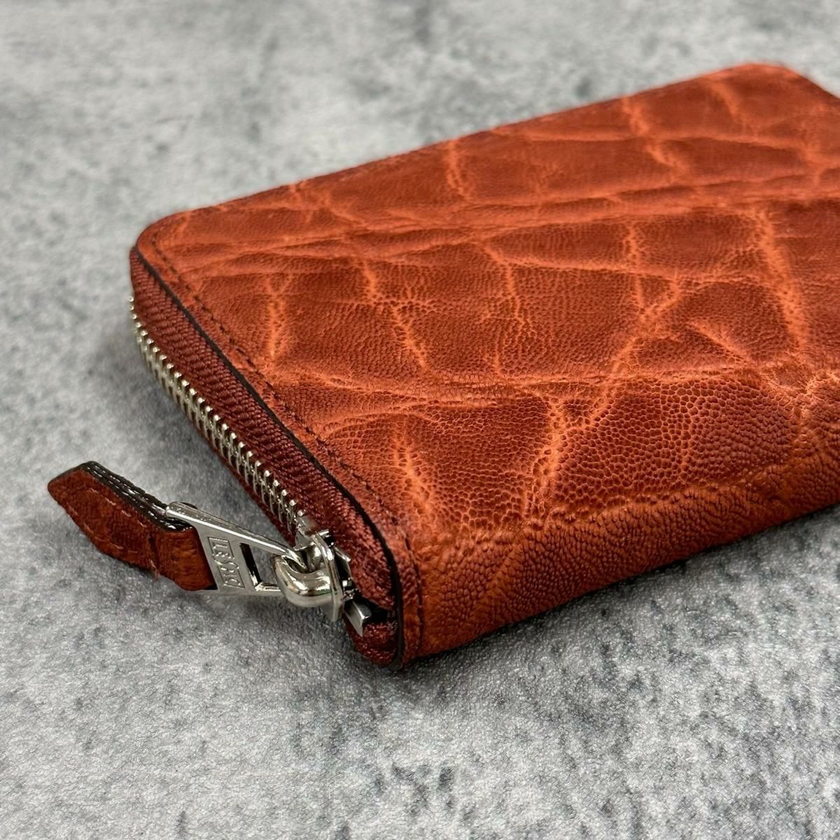 レザック バッグ エレファントミドルウォレット アーモンド 国産(日本製) 6