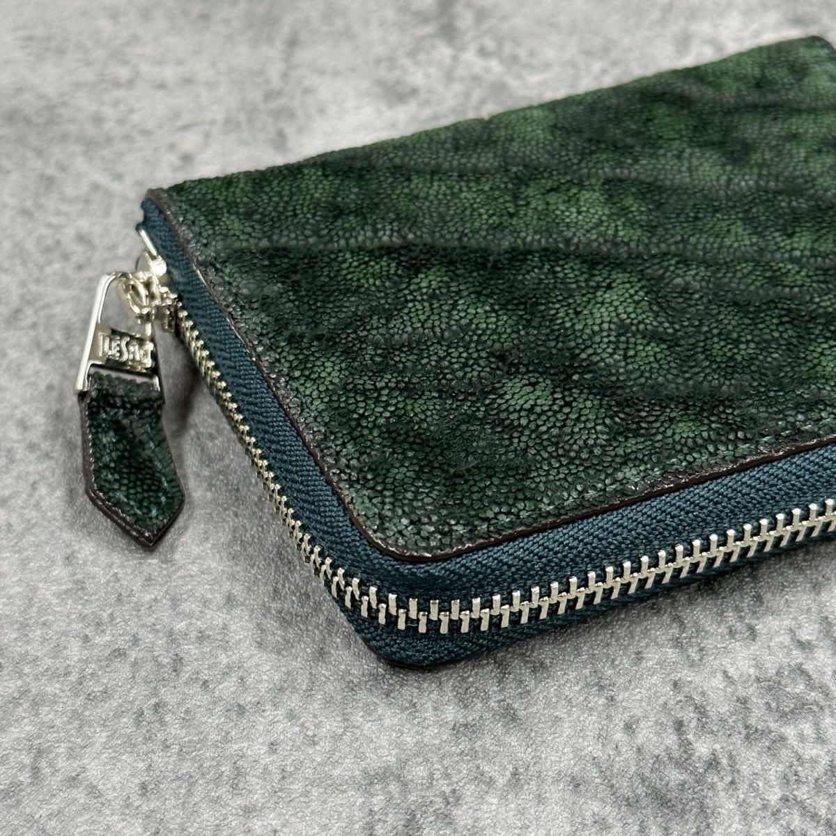 レザック バッグ エレファントミドルウォレット グリーン 国産(日本製)5