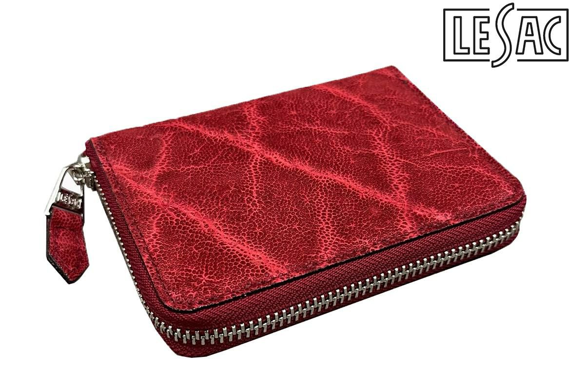 レザック バッグ エレファントミドルウォレット レッド 国産(日本製)