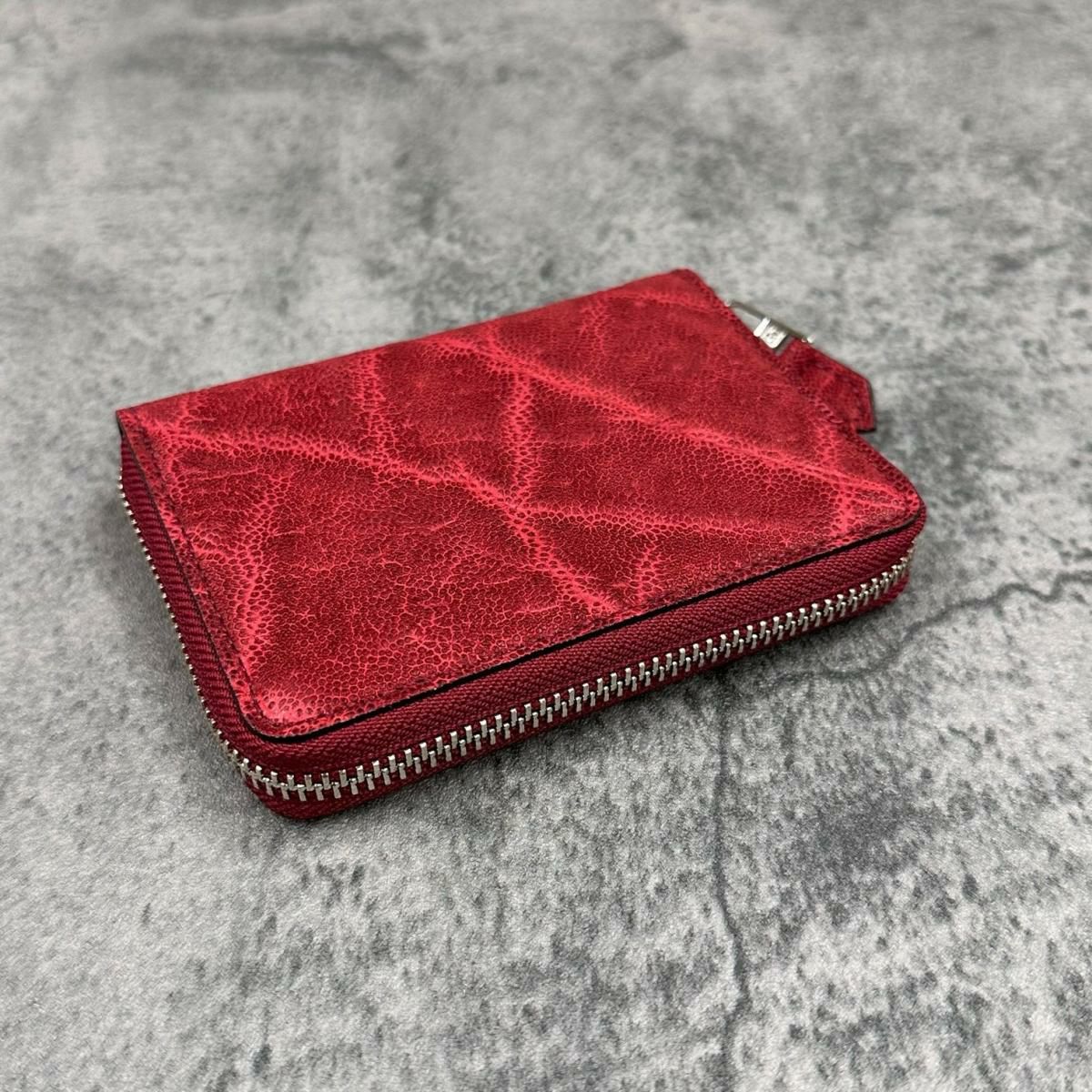 レザック バッグ エレファントミドルウォレット レッド 国産(日本製)2