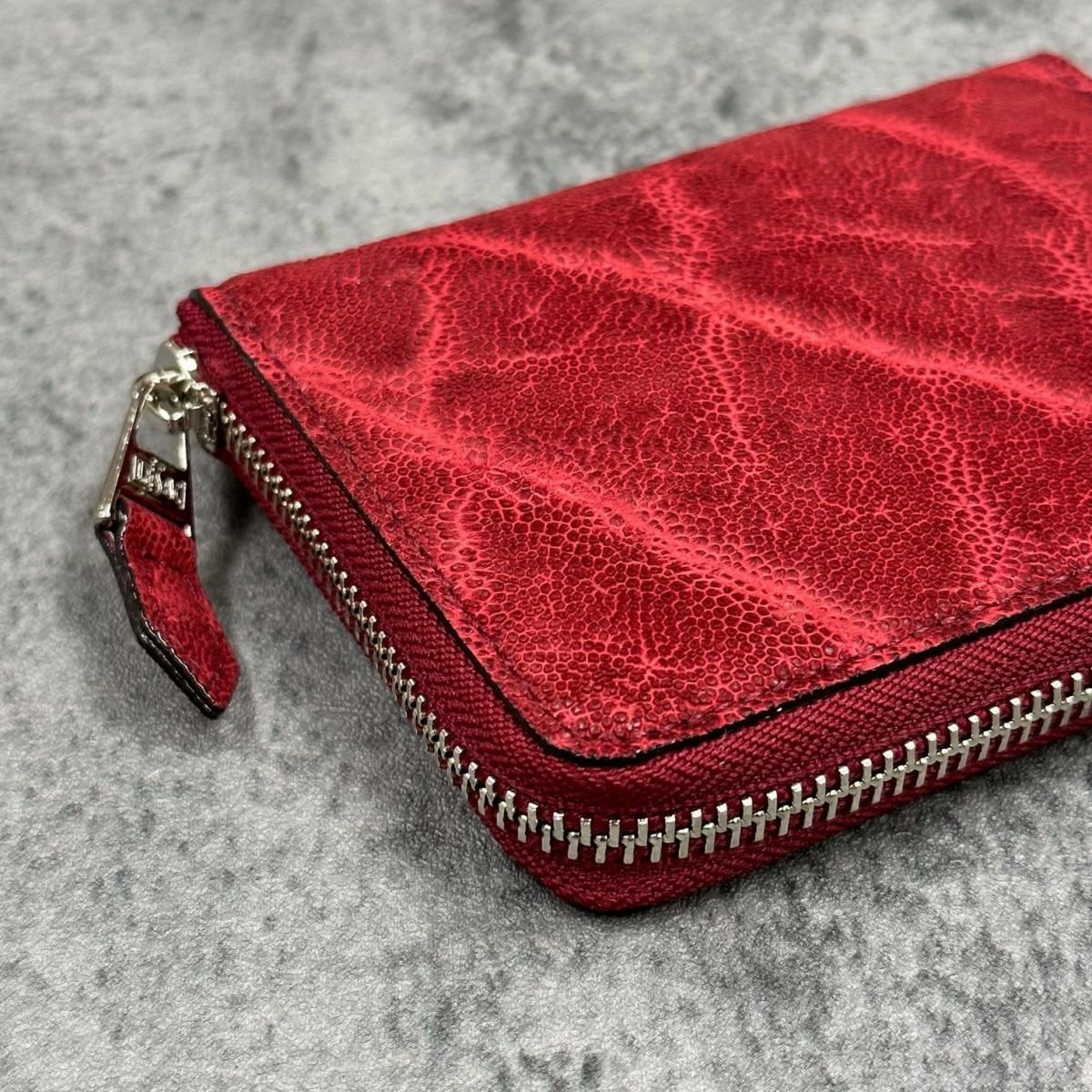 レザック バッグ エレファントミドルウォレット レッド 国産(日本製)5