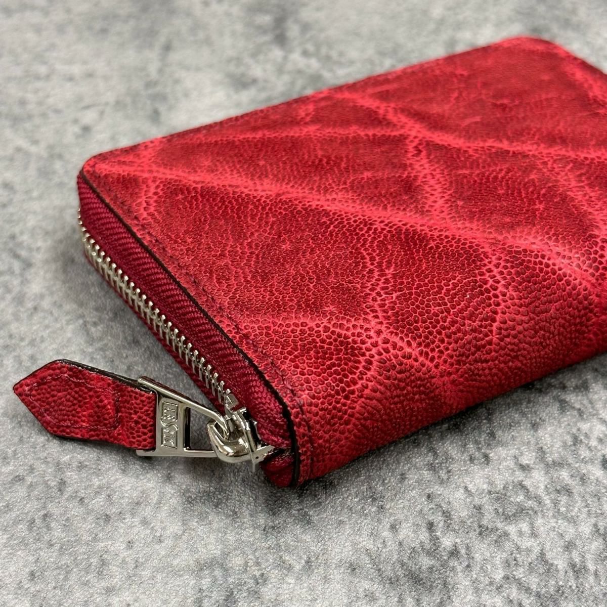 レザック バッグ エレファントミドルウォレット レッド 国産(日本製)6