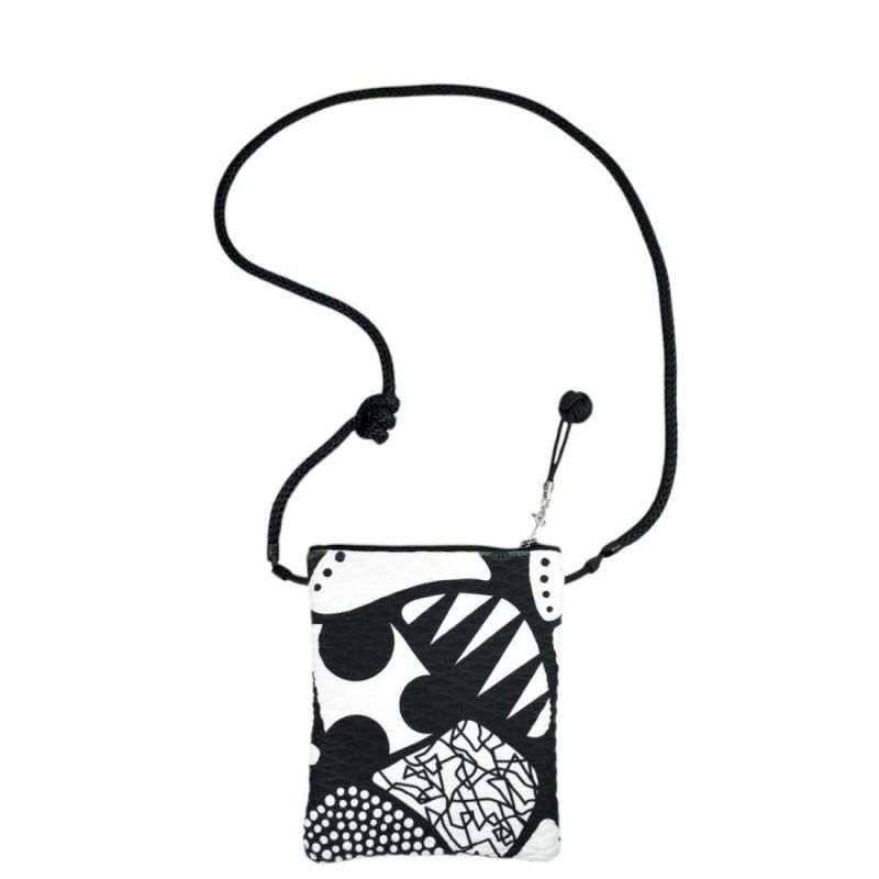 レーク バッグ アレ ドロップ ブラックホワイト イタリア製 L4K3　2