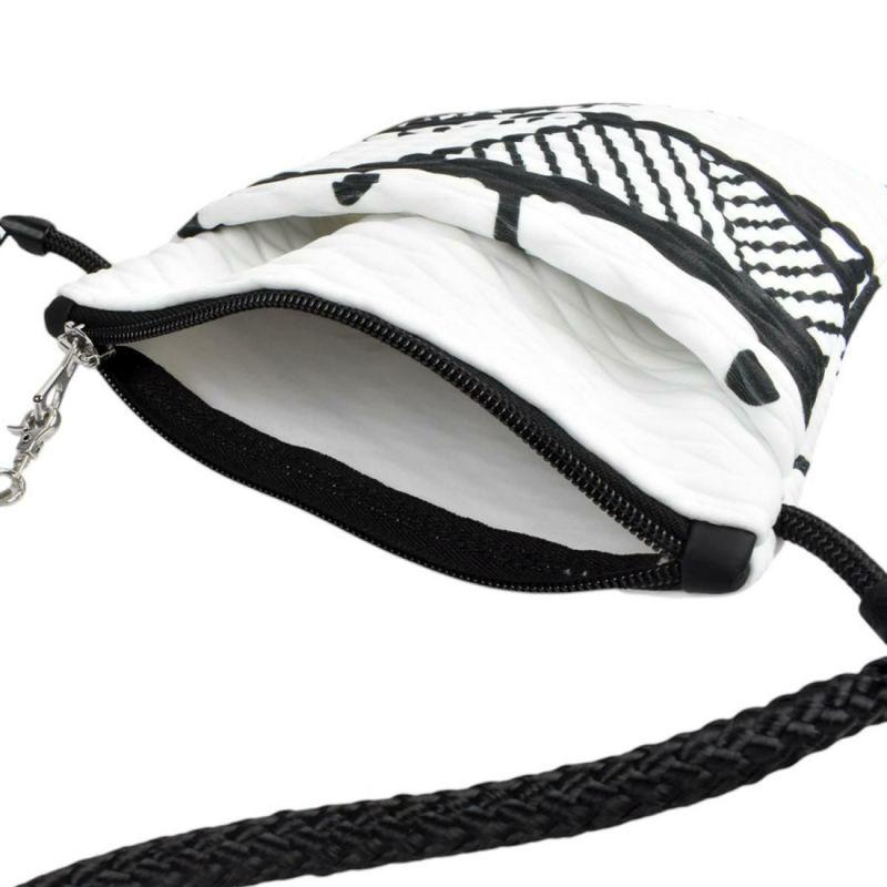 レーク バッグ アレ ドロップ ブラックホワイト イタリア製 L4K3　4