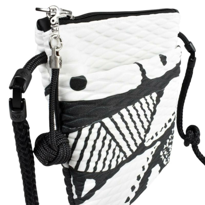 レーク バッグ アレ ドロップ ブラックホワイト イタリア製 L4K3　5