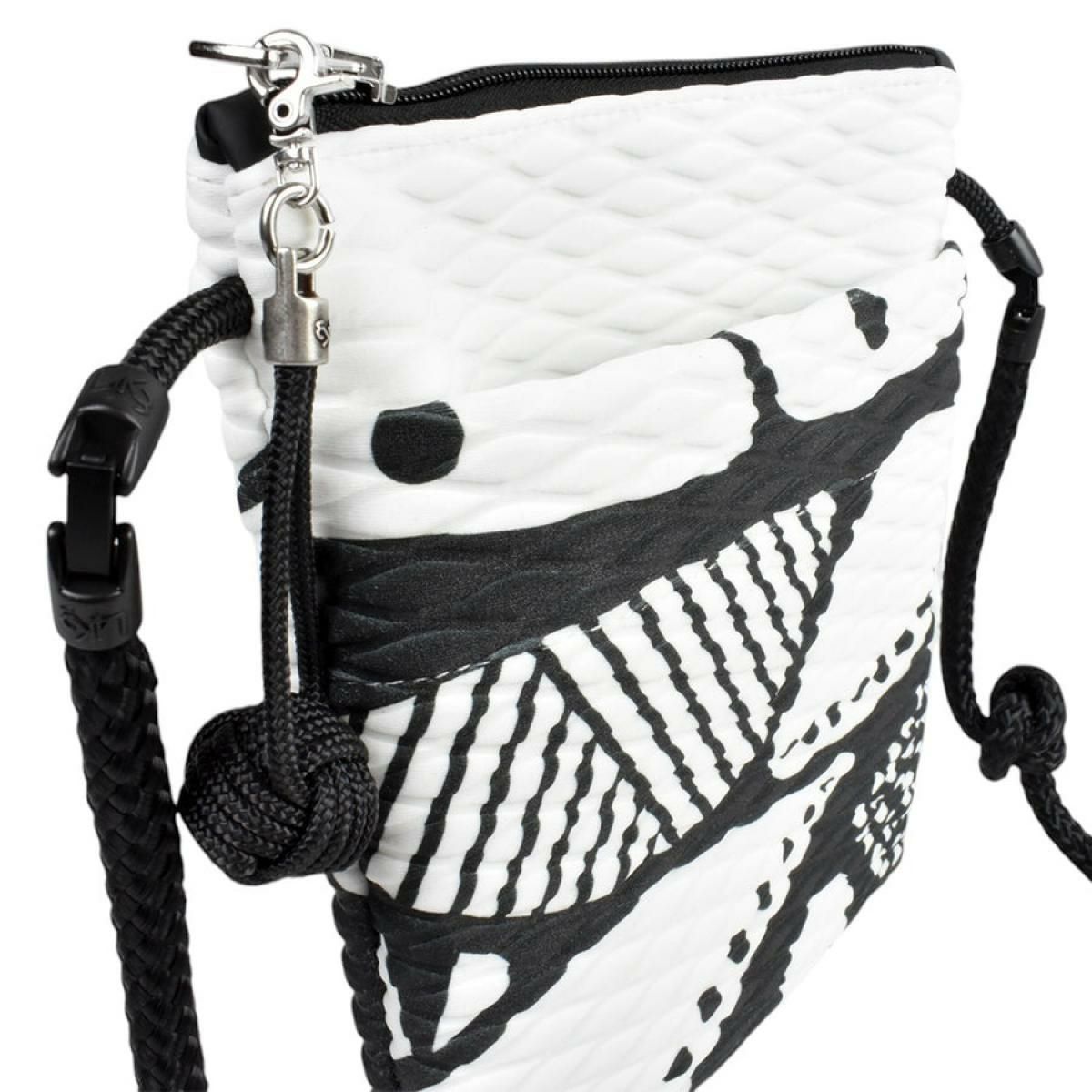 レーク バッグ アレ ドロップ ブラックホワイト イタリア製 L4K3　5