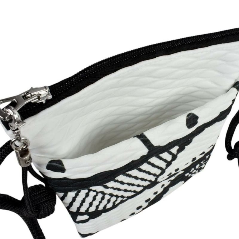 レーク バッグ アレ ドロップ ブラックホワイト イタリア製 L4K3　6