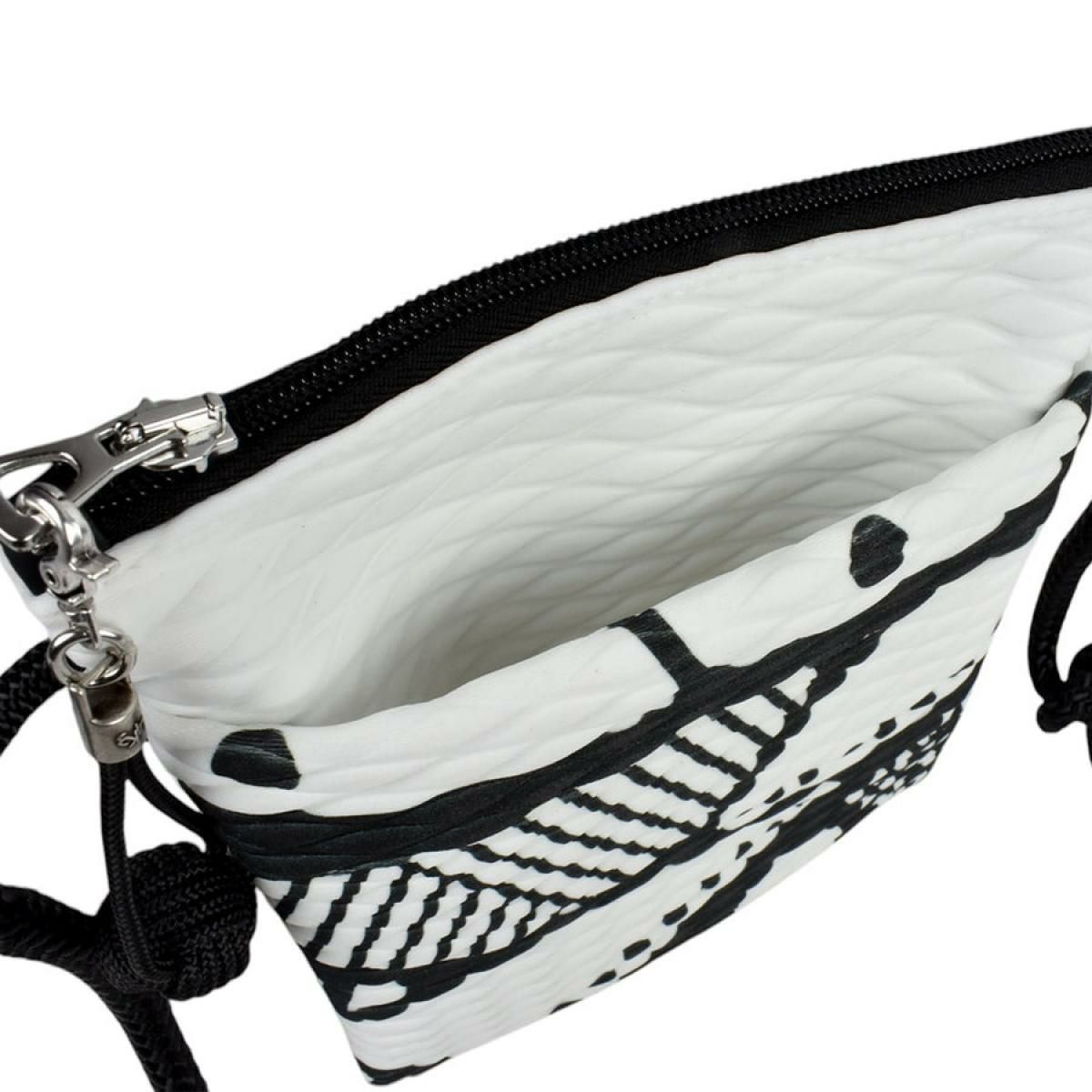 レーク バッグ アレ ドロップ ブラックホワイト イタリア製 L4K3　6