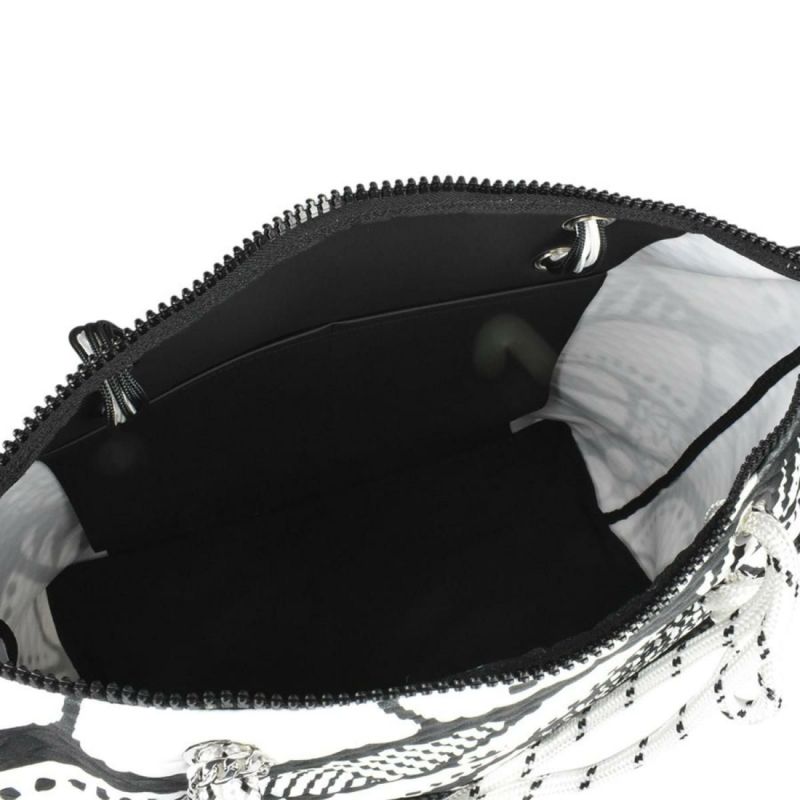 レーク バッグ クイーンレーク ドロップ ブラックホワイト イタリア製 L4K3　6