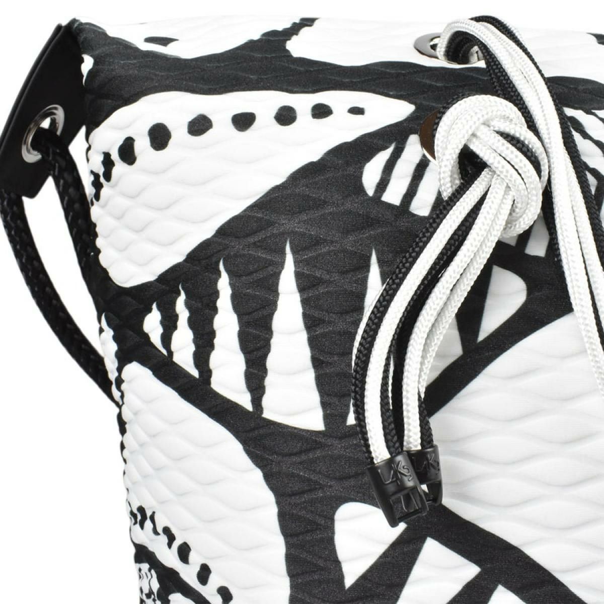 レーク バッグ クイーンレーク ドロップ ブラックホワイト イタリア製 L4K3　9