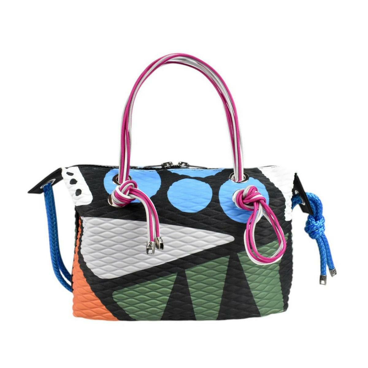  レーク バッグ クイーンレークミニ ドロップ カーキミックス イタリア製 L4K3 2