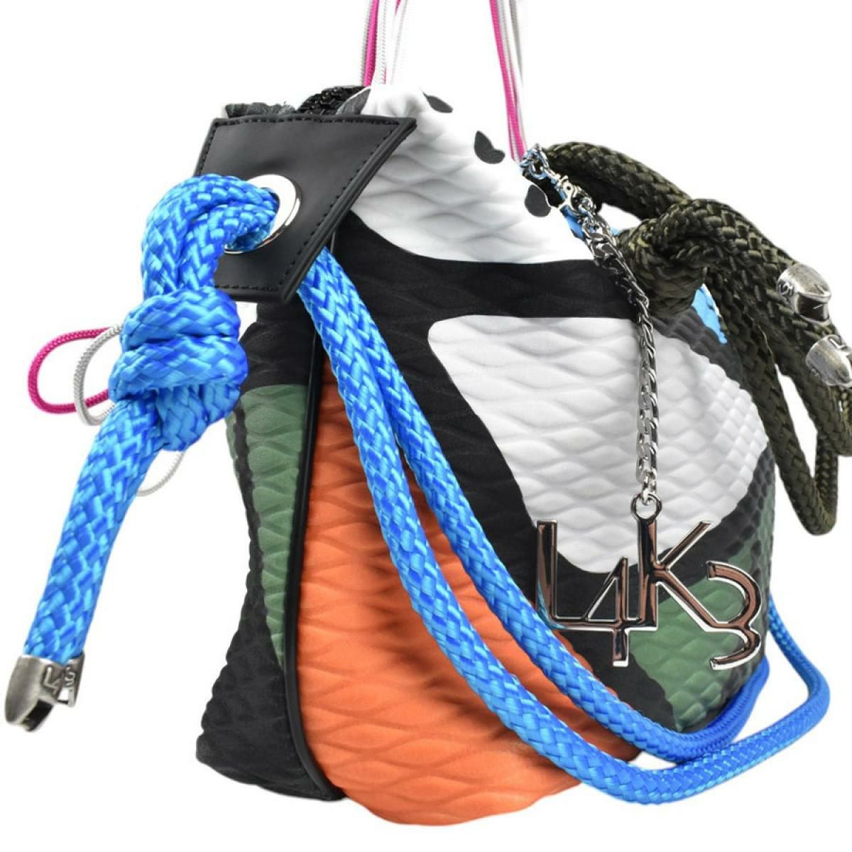  レーク バッグ クイーンレークミニ ドロップ カーキミックス イタリア製 L4K3 10