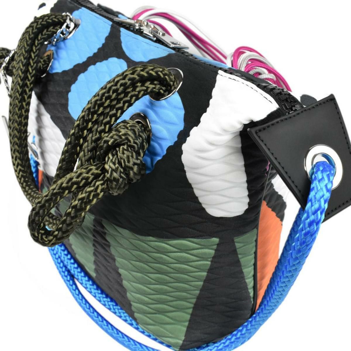  レーク バッグ クイーンレークミニ ドロップ カーキミックス イタリア製 L4K3 11