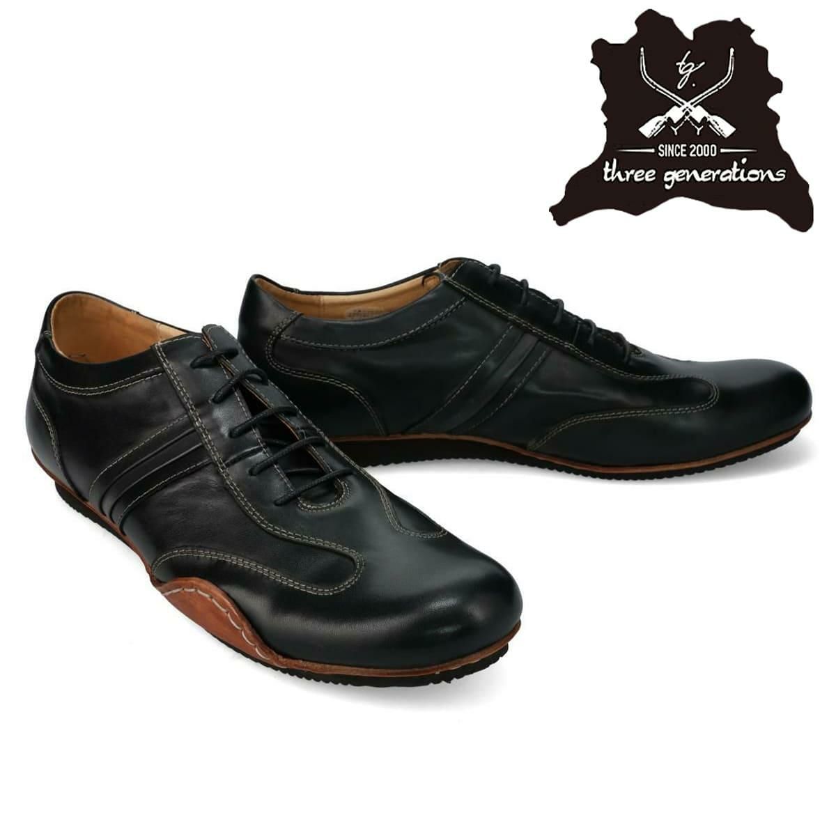 スリージェネレーションズ メンズ スニーカー three generations 0410 ブラック