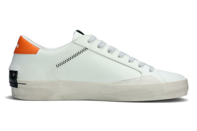 クライムロンドン メンズ スニーカー ディストレス ホワイト ダフィーダック イタリア製 CRIME LONDON クライムロンドン メンズ スニーカー ディストレス ホワイト ダフィー