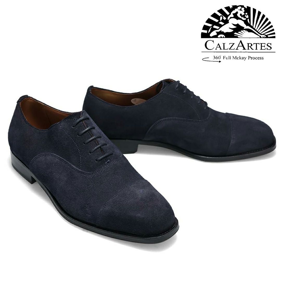 カルサーテス メンズ ドレスシューズ 内羽根ストレートチップ CALZARTES cz-705　ネイビー　