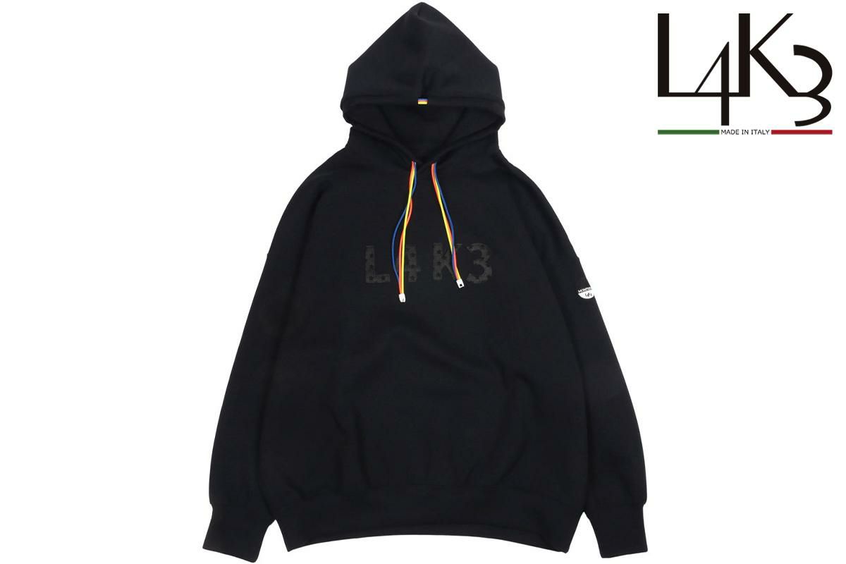 レーク ライトボンディングパーカー ブラック イタリア製 