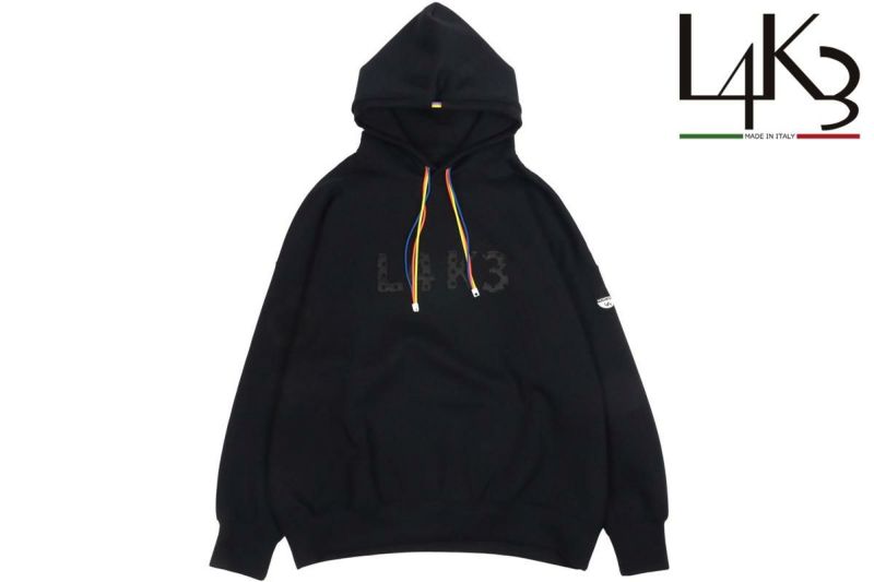 レーク ライトボンディングパーカー ブラック イタリア製 2