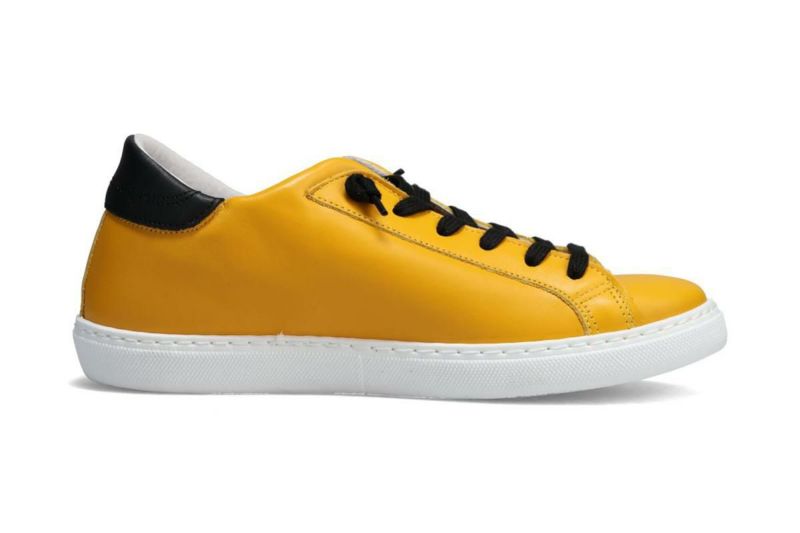 ツースター メンズ スニーカー レザースニーカー イエロー ブラック イタリア製 2STAR 2s201