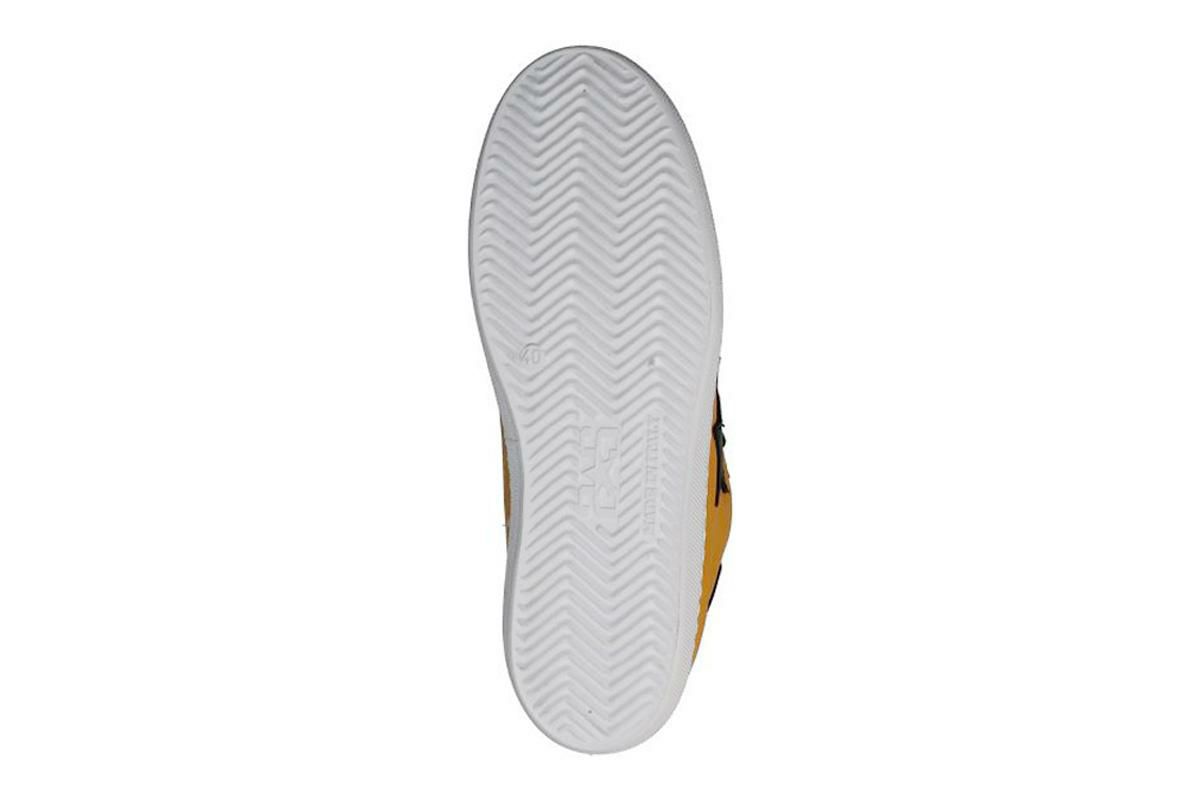 ツースター メンズ スニーカー レザースニーカー イエロー ブラック イタリア製 2STAR 2s201v