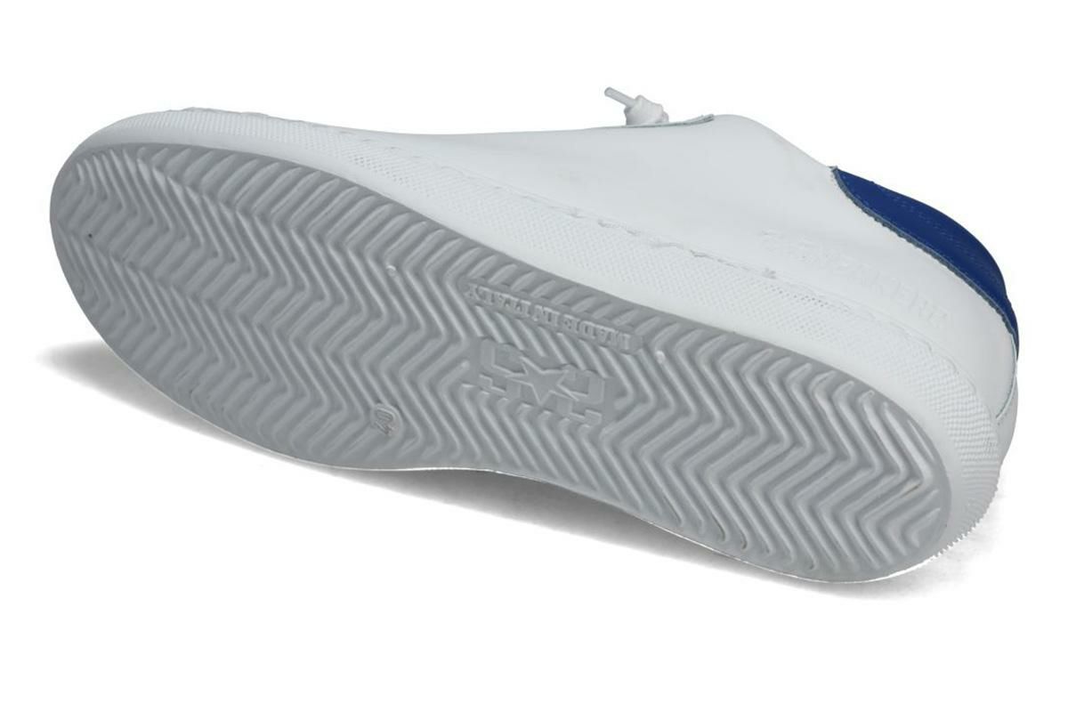 ツースター メンズ スニーカー レザースニーカー ホワイト ブルー イタリア製 2STAR 2s202