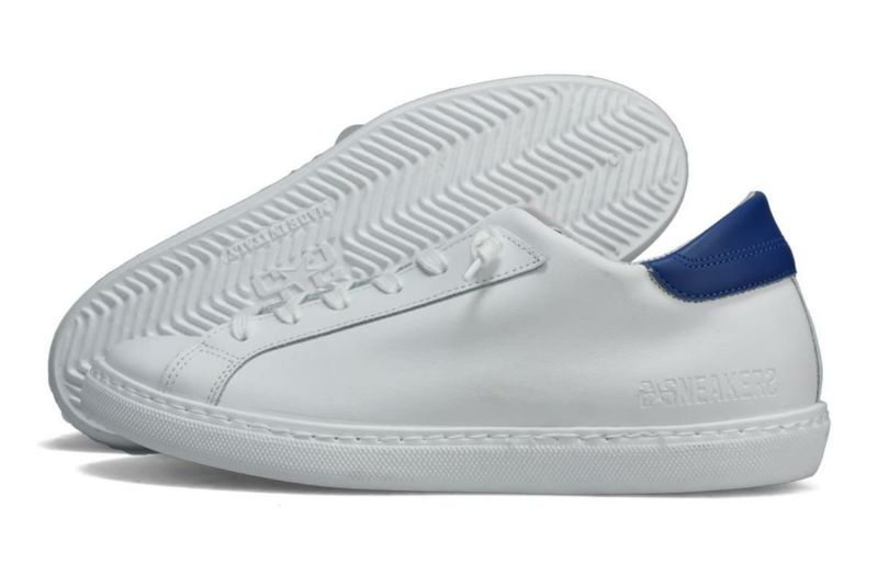 ツースター メンズ スニーカー レザースニーカー ホワイト ブルー イタリア製 2STAR 2s202