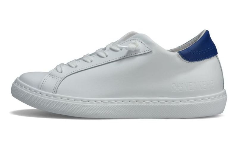 ツースター レディース レザースニーカー ホワイト ブルー イタリア製 2STAR 2s202w