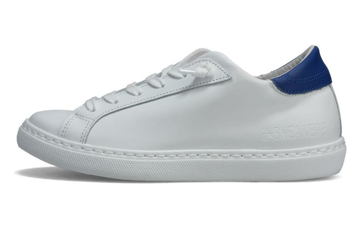 ツースター レディース レザースニーカー ホワイト ブルー イタリア製 2STAR 2s202w